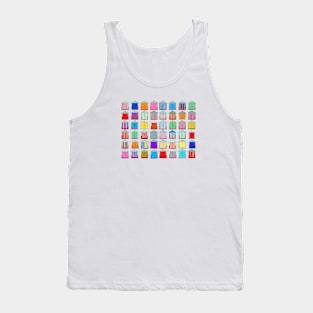 Colourful Beach Hut Pattern Tank Top